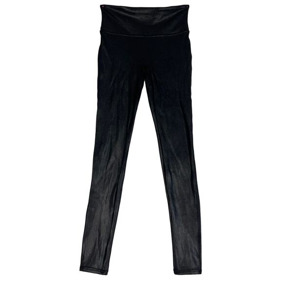 Spanx Faux Leather Leggings Contoured Power Waistband Black Size Small - Picture 4 of 10